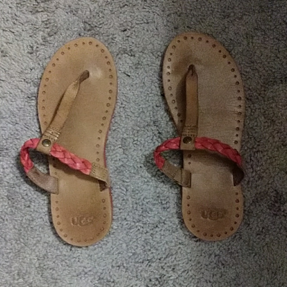 Ugg brown n orange color sandles